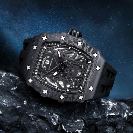 Montre Tsar Bomba automatique carbone noir TB8207CF01