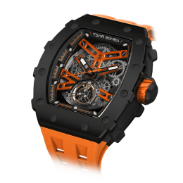Montre Tsar Bomba automatique noir & orange TB8208A01