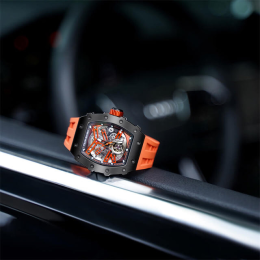 Montre Tsar Bomba automatique noir & orange TB8208A01
