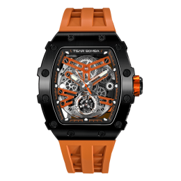 Montre Tsar Bomba automatique noir & orange TB8208A01