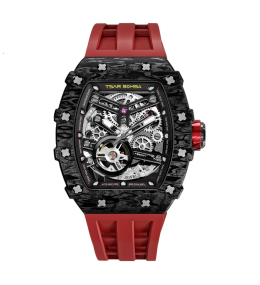 Montre automatique Tsar Bomba TB8209CF02 carbone rouge