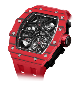 Montre automatique Tsar Bomba carbone rouge TB8209CF07
