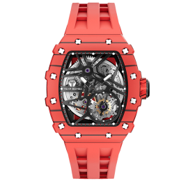 Montre automatique Tsar Bomba carbone rouge TB8209CF07