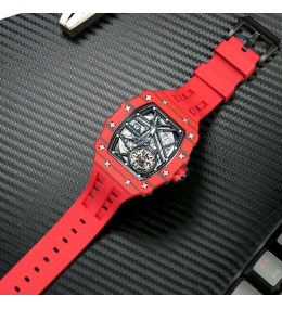 Montre automatique Tsar Bomba carbone rouge TB8209CF07