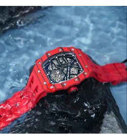 Montre automatique Tsar Bomba carbone rouge TB8209CF07