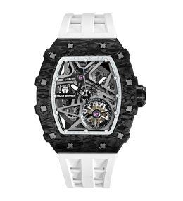 Montre automatique Tsar Bomba carbone noir & FKM blanc