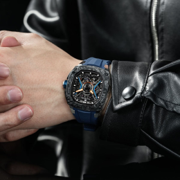 Montre Tsar Bomba Dark Master 5 automatique noir/bleu