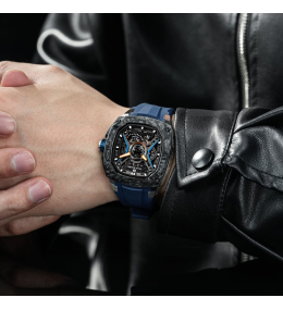 Montre Tsar Bomba Dark Master 5 automatique noir/bleu