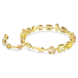 Bracelet Swarovski Gema jaune avec cristaux mixtes et or