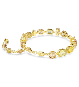 Bracelet Swarovski Gema jaune avec cristaux mixtes et or