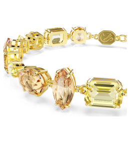 Bracelet Swarovski Gema jaune avec cristaux mixtes et or