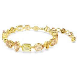 Bracelet Swarovski Gema jaune avec cristaux mixtes et or