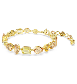 Bracelet Swarovski Gema jaune avec cristaux mixtes et or
