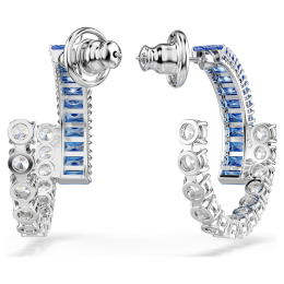 Boucles d’oreilles Swarovski Matrix bleues métal rhodié