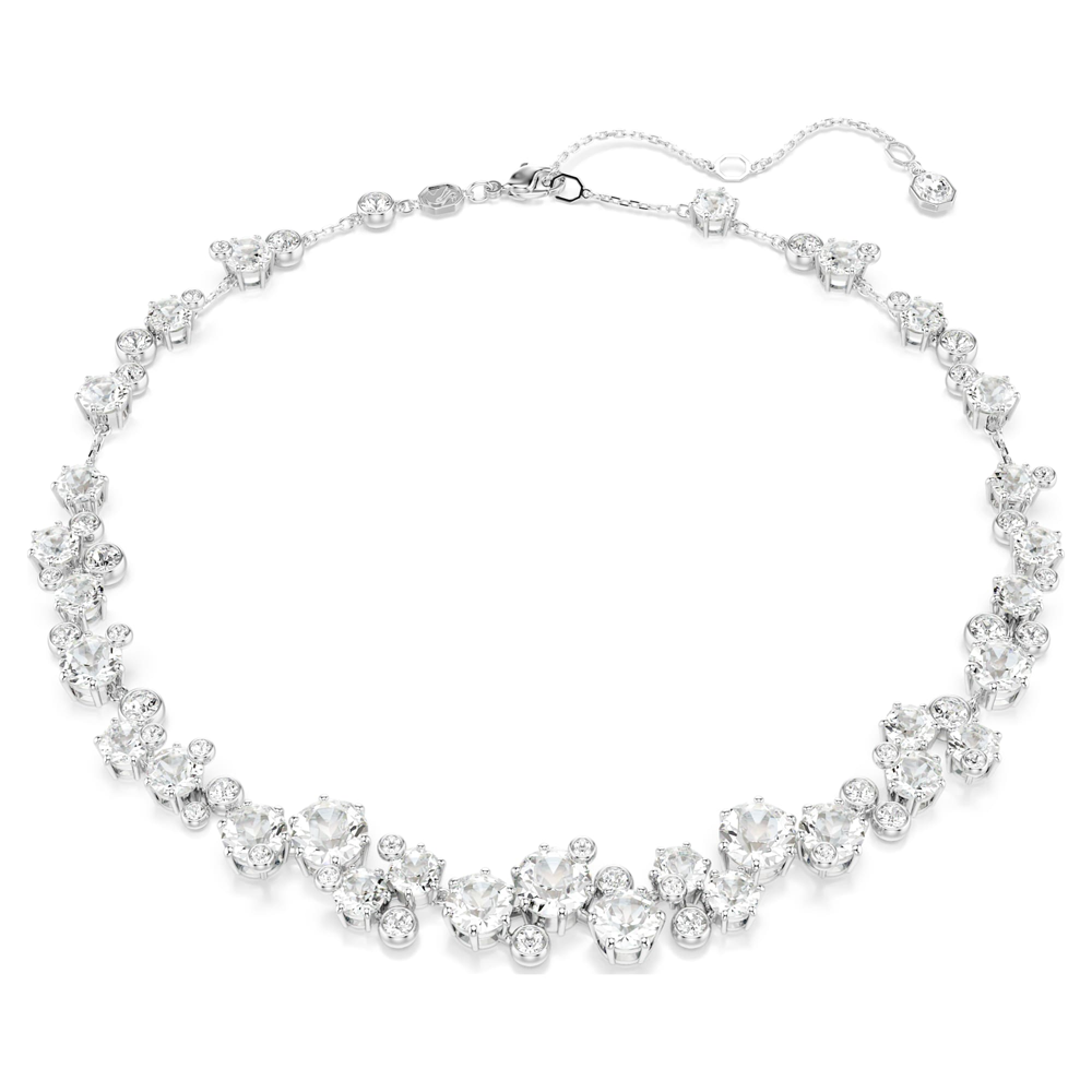Collier Constella Swarovski Taille ronde, Blanc, Métal rhodié 5722472 Collier Constella Swarovski Taille ronde, Blanc, Métal rhodié 5722472
