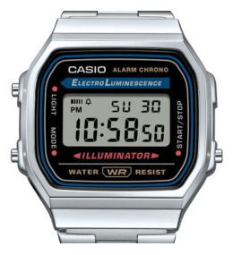 Montre Casio A168WA-1YES Iconic Vintage acier argenté