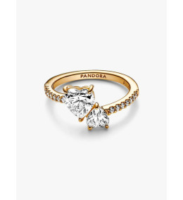 Bague Pandora Cœur Double doré or jaune 161198C01