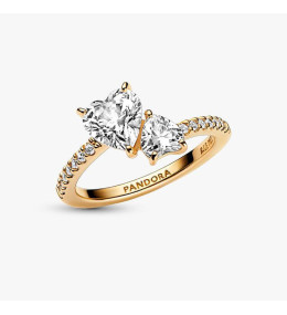 Bague Pandora Cœur Double doré or jaune 161198C01