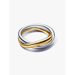 Bague Pandora argent et doré or jaune 163262C00