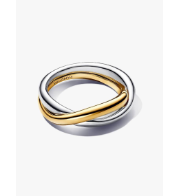 Bague Pandora argent et doré or jaune 163262C00