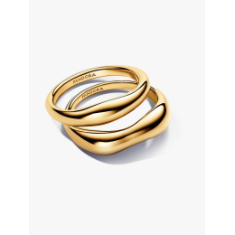 Bague Pandora dorée forme organique 163264C00