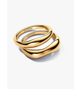 Bague Pandora dorée forme organique 163264C00