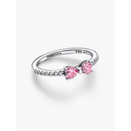 Bague Pandora nœud rose argent 193510C01