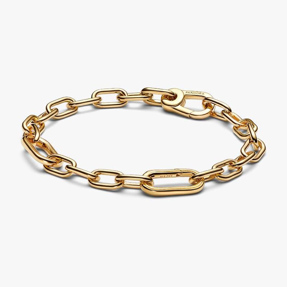 Bracelet Link ouvrable 5 éléments Pandora ME, en métal doré or jaune 585/1000, 569662C00