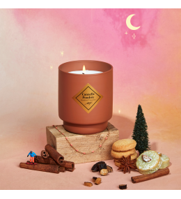 Bougie bijou My Jolie Candle cannelle poudrée bracelet acier doré 320163