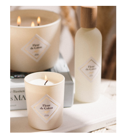 Bougie Fleur de Coton, Cire végétale My Jolie Candle