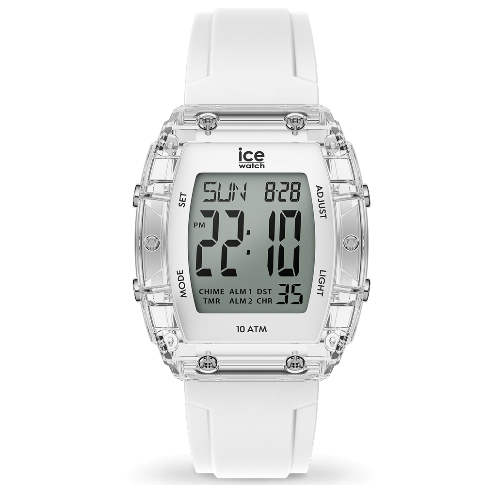 Montre ICE WATCH, ICE DIGIT Boliday White silver, Small 38 MM 024565