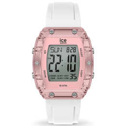 Montre ICE WATCH, ICE DIGIT Boliday White pink, Small 38 MM 024566