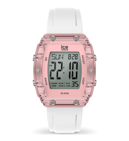 Montre ICE WATCH, ICE DIGIT Boliday White pink, Small 38 MM 024566