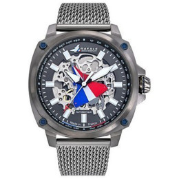 Montre Homme Rafale solo display, Automatique, ligne PILOTE, acier PVD canon de fusil 666038