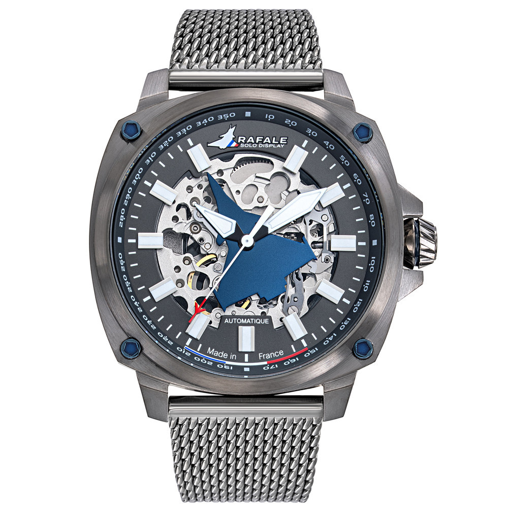 Montre Homme Rafale solo display, Automatique, ligne PILOTE, acier PVD canon de fusil 666040