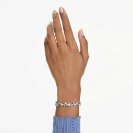 Bracelet Swarovski Constella bleu métal rhodié