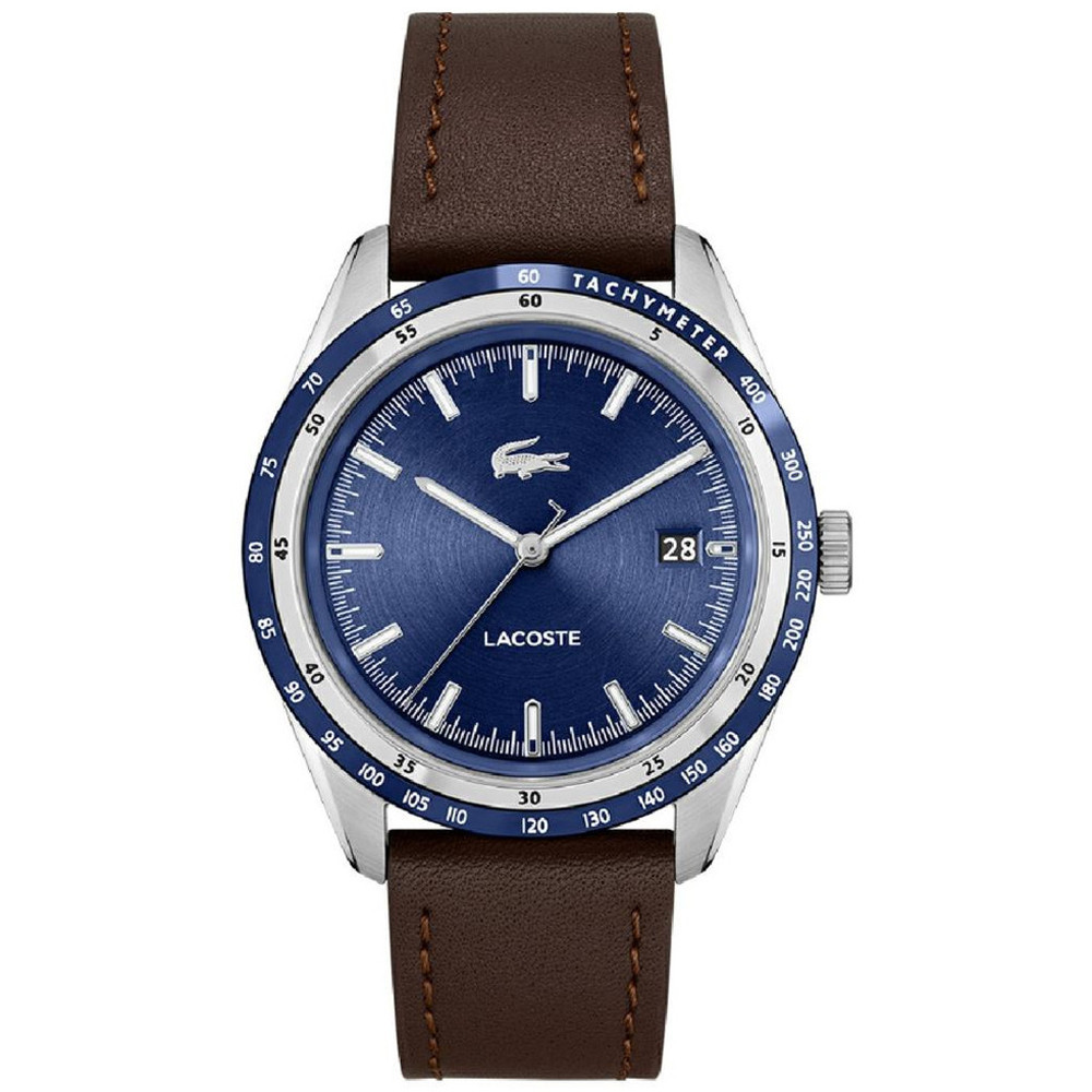 Montre homme Lacoste, Everett, 3 aiguilles, acier et cuir 2011310