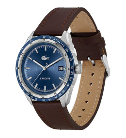 Montre Lacoste Everett Homme Acier & Cuir Bleu/Marron