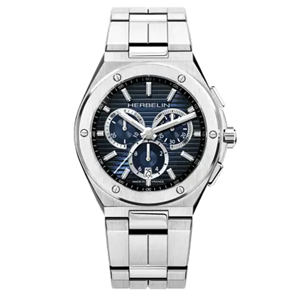 Montre homme MICHEL HERBELIN Cap Camarat chronographe en acier, 37645B15