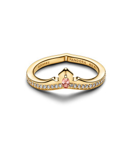 Bague Pandora Disney Aurore en métal doré or jaune 585/1000