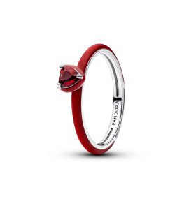 Bague Pandora coeur chakra rouge en argent 925/1000, 193088C05