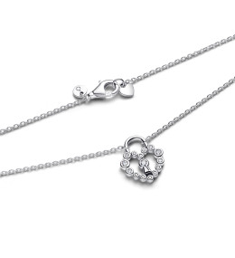 Collier Pandora cadenas cœur scintillant argent 394416C01