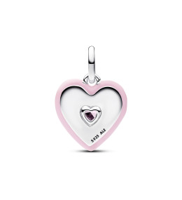 Charm Pandora Médaillon Cœur Rose Rayonnant 794409C01