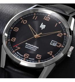 Montre Lip Annapurna Automatique Homme acier cuir 676010