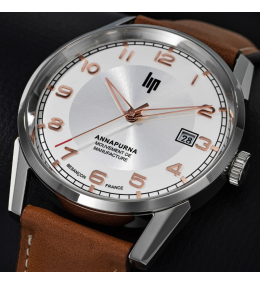 Montre Lip Annapurna 676011 Automatique cuir brun