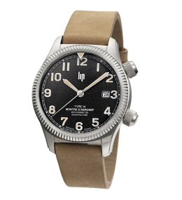 Montre Homme Lip Type 14 Automatique Manufacture 41 mm en acier et cuir 676030