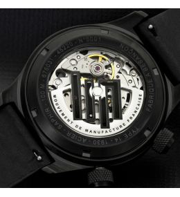 Montre Lip Type 14 Automatique PVD noir cuir 676031