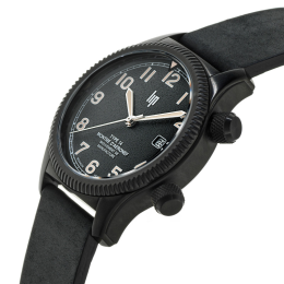 Montre Lip Type 14 Automatique PVD noir cuir 676031