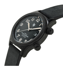Montre Lip Type 14 Automatique PVD noir cuir 676031