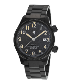 Montre Homme Lip Type 14 Automatique Manufacture 41 mm en acier PVD noir 676033